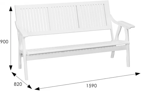 Диван-скамья Массив решетка, каркас снег от фабрики Mebelik