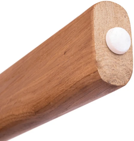 Стул Bradexhome Rich рогожка бежево-голубая с ножками цвета орех