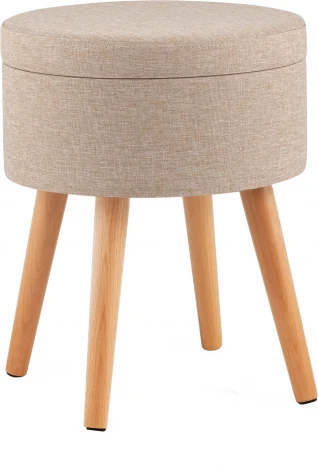 Пуф Stool Group с ящиком Store Woody рогожка серая арт.УТ000040158