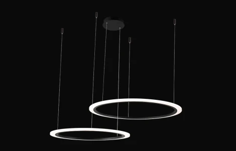 Подвесной светильник MANZANA SP53W LED D600+800 BLACK Crystal Lux