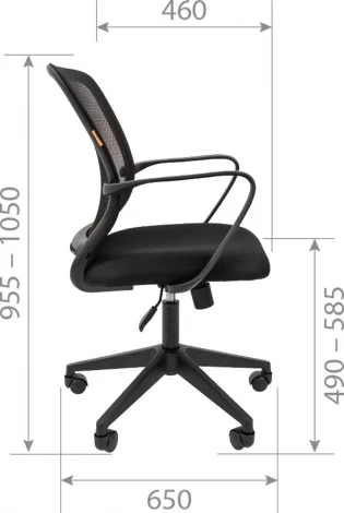 Компьютерное кресло CHAIRMAN 698 (Пластик,Ткань,Сетка/Черный)