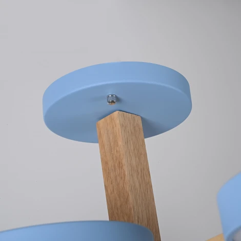 Потолочная люстра Wi-Fi на штанге Turna L8 Blue By ImperiumLoft Turna-B01 (LED, 220V, голосовое управление, умный дом - Алиса)