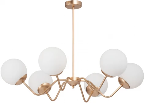 Потолочная люстра на штанге Vitaluce V42740-8/6PL, 6xE14 макс. 40Вт V42740-8/6PL (220V, шарики)