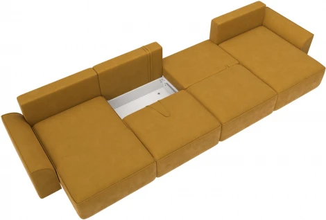 Диван п-образный Лига-048 НПБ лонг Лига Диванов (Велюр) арт.128344