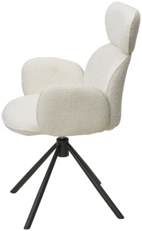 Стул ВАРДИ (VARDY) 360 град.поворот. Белый букле XD841-01 / Серый, ®DISAUR M-City 64283