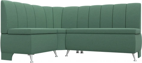 Диван кухонный угловой Кантри левый угол (Зеленый/Рогожка) Лига Диванов арт.123219L