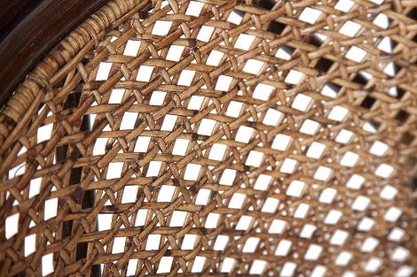 Комплект "PELANGI" 02/15 ( стол со стеклом + 4 кресла ) [без подушек] Honey (мед) (ротанг)