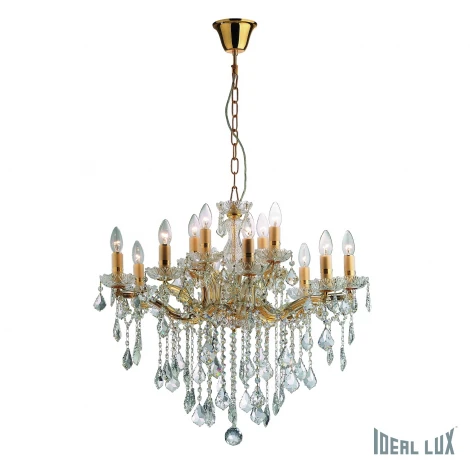 Подвесная люстра Ideal Lux Florian SP12 ORO