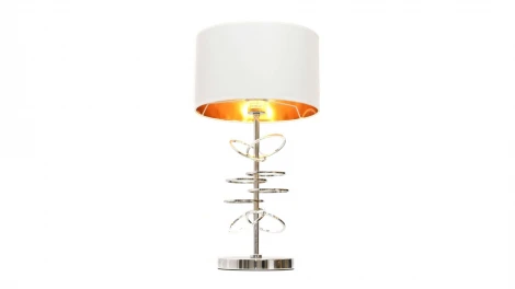 Интерьерная настольная лампа Lumina Deco Milari LDT 5530 CHR+WT