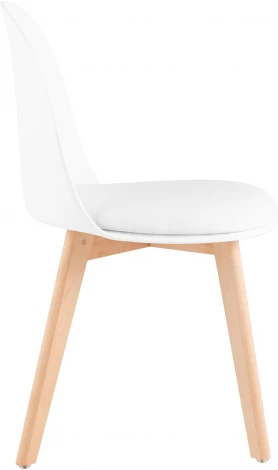 Стул Stool Group Fog с подушкой белый деревянные ножки УТ000036897