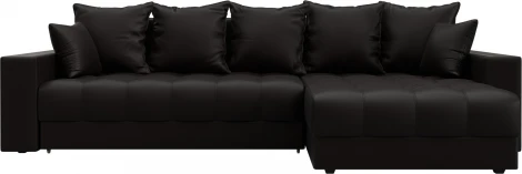 Диван угловой с декором и полкой Лига-050 НПБ Лига Диванов (Экокожа) арт.128603