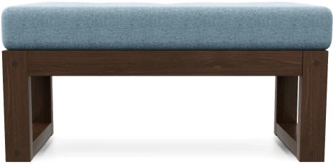 Банкетка Arsko Амбер орех голубая рогожка