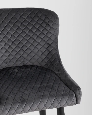 Стул барный Stool Group Ститч велюр серый УТ000001371