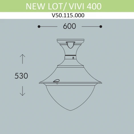 Потолочный светильник уличный Fumagalli Vivi V50.115.000.AXH27 (220V, IP65)