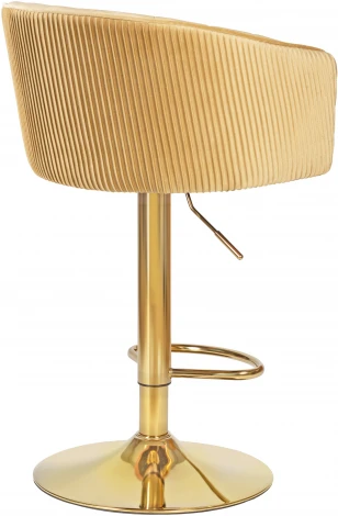 Стул барный DOBRIN DARCY GOLD (песочный велюр (1922-3)) 5025_GoldBase-LM GOLD, цвет сиденья песочный (1922-3), основания золото
