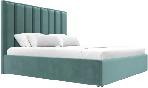 Кровать интерьерная Афродита 180 (Бирюзовый/Велюр) Лига Диванов арт.120577