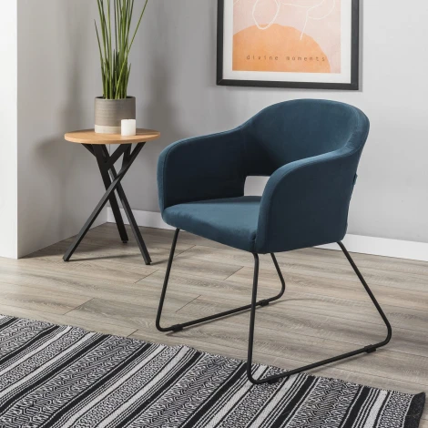 Кресло Oscar Diag blue/Линк R-Home арт.410118163h_Diagblue_черн