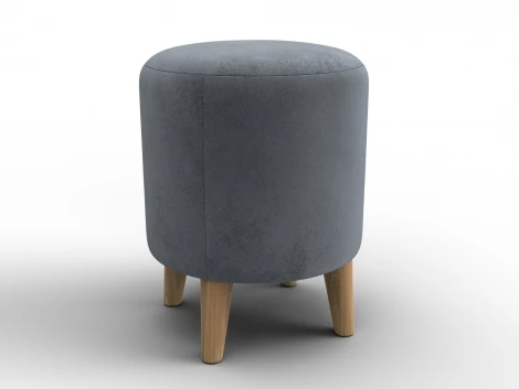 Пуф 002 (ДСП,Фанера/Дерево/Велюр/Серый) Лига Диванов 132355