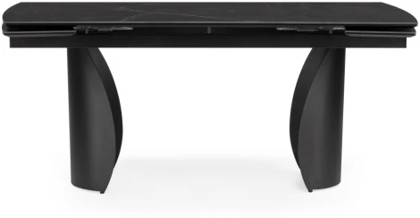 Керамический стол Woodville Готланд 160(220)х90х79 черный мрамор / черный 553536