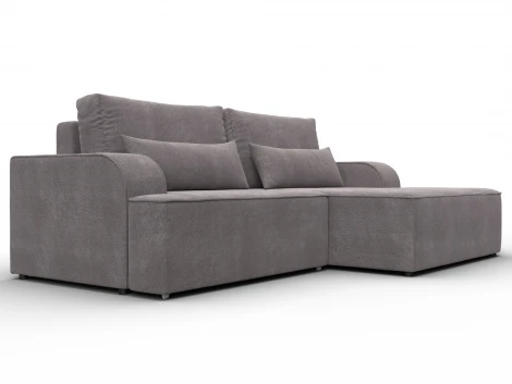 Диван угловой Лига-120 угол правый (ДСП,Брус,Фанера,ЛДС,Велюр/Бежевый) Лига Диванов 137288