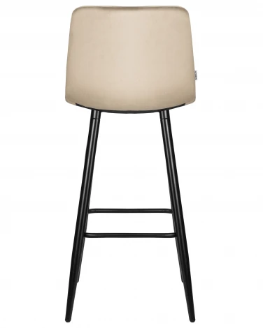 Набор 2 шт стул барный DOBRIN NICOLE (черные матовые ножки, мокко велюр (108-104))