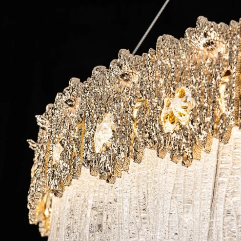 Подвесная люстра светодиодная хрустальная Modelux MODELUX ML.6028.800 GD