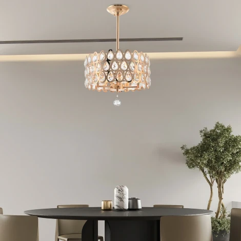 Потолочная люстра хрустальная на штанге Arte Milano Sorrento-1019 371019/5/300/390 GD (220V)