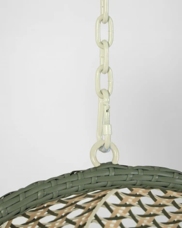 Кресло подвесное на стойке La Forma (ex Julia Grup) Cira (Разноцветный,Зеленый/ Пластик,Сталь,Искусственный ротанг)