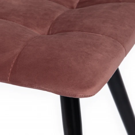 Стул CHILLY (mod. 7095-1) / 1 шт. в упаковке (Ткань,Металл /Коралловый,Черный)