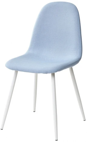 Обеденный стул M-City CASSIOPEIA G064-38 серо-голубая ткань/ белый каркас