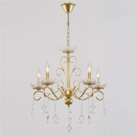 Подвесная люстра Reluce 04201-0.4-05 GOLD (220V, подвески, на цепи, подсвечник, свеча)