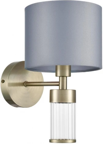 Бра Lumion Damona 8108/1W латунь титаниум/серый, металл/текстиль/стекло E14 40W 220V