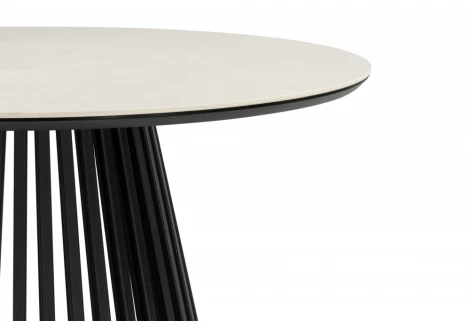 Керамический стол Нэнси 90 carmen light grey / черный 625913