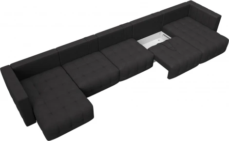 Диван П-образный Лига-052 НПБ МегаЛонг Лига Диванов (Замша) арт.128881