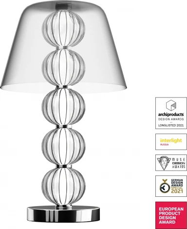 Настольная лампа Amulet MOD555TL-L9CH4K (LED, 220V, выключатель, шарики)