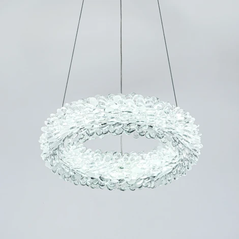 Подвесной светильник светодиодный хрустальный с пультом с регулировкой цветовой температуры и яркости Modelux MODESTYLE MS.5002.300 CR