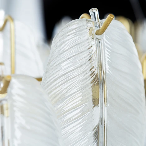 Подвесная люстра Arte Lamp Evie A4052SP-12SG (220V, на тросе, листья)