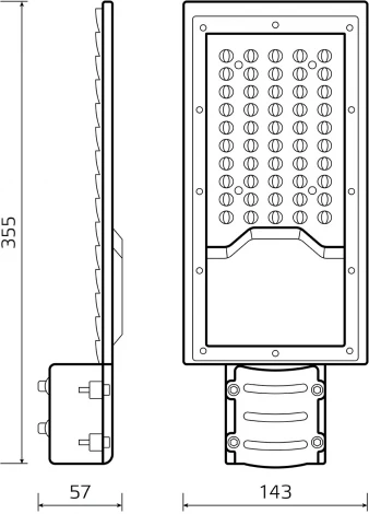 Уличный консольный светильник светодиодный Gauss Avenue 629534250 LED G2 IP65 50W 5000lm 4000K (220V)