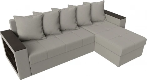 Диван угловой Дубай Лайт правый угол (Бежевый/Рогожка) Лига Диванов арт.121638