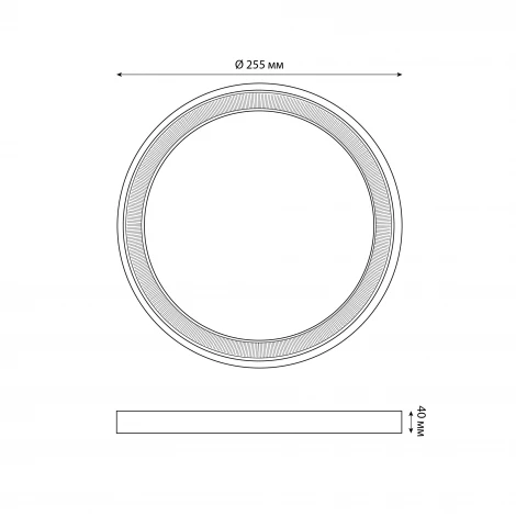 Настенно-потолочный светильник светодиодный влагозащищенный Volpe ULW-Q281 24W/6500K/F20 IP65 WHITE 6500K