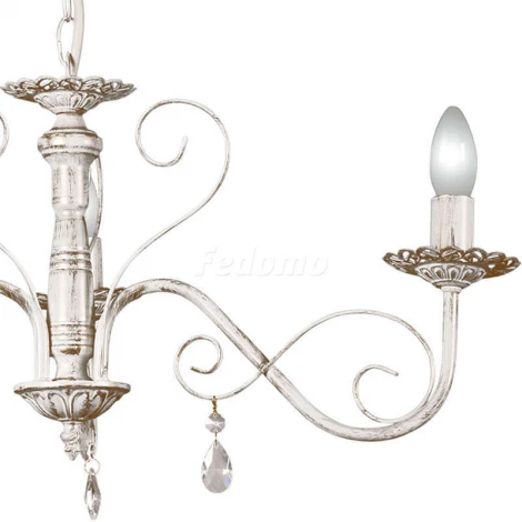 Люстра подвесная Day&Night, 3 лампы, белый с золотом и прозрачным