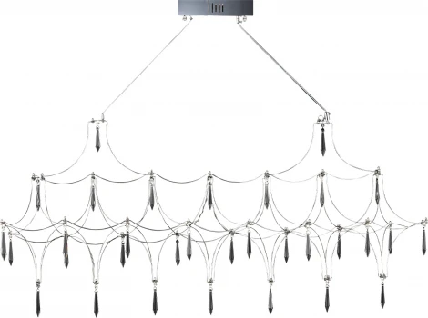 Подвесная люстра светодиодная ST Luce Gravetta SL6603.103.17 Хром/Прозрачный LED 1*17W 4000K (220V, на тросе)