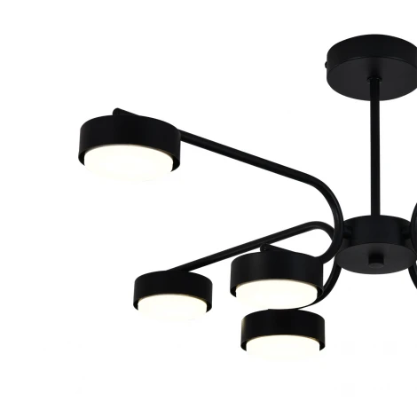 Потолочная люстра на штанге 100007/8R GX53*15W Black Escada Spark ES0000020L