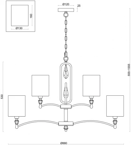 Подвесная люстра Freya Riverside FR1007PL-12N