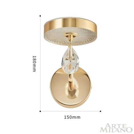 Бра Arte Milano 272210/1B GD (LED, 220V, подвески, круглые)
