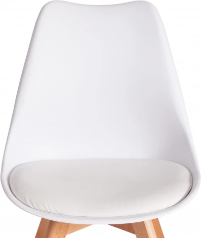 Стул TULIP (mod. 73-1) / 2 шт. в упаковке Tetchair (Дерево,Пластик,Экокожа/Белый) арт.24363