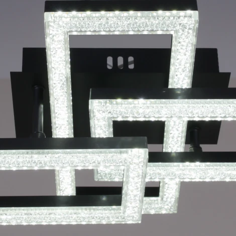 Потолочная люстра светодиодная на штанге с регулировкой цветовой температуры, яркости и ночным режимом Reluce 89560-0.3-03A BK