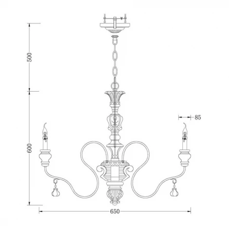 Подвесная люстра Vele Luce Miramare VL1286L06