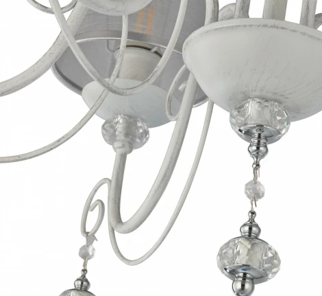 Подвесная люстра Arte Milano AM347620 347620/6 WT+SL (220V, подвески, на цепи)