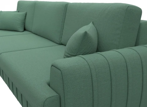 Диван угловой Лига-057 НПБ Лонг угол левый Лига Диванов (Рогожка) арт.129296L